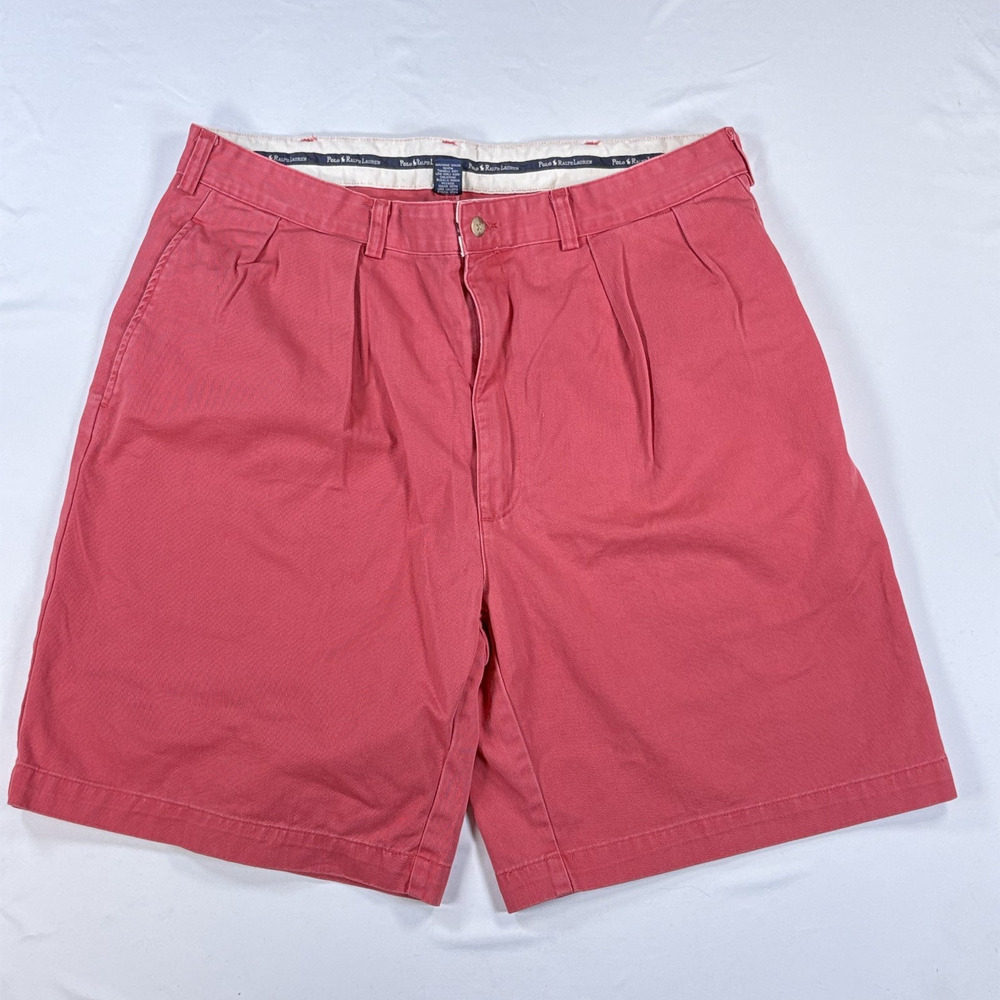 Polo Ralph Lauren CapeQuer Chino Shorts 100% Cotton Pink Size 36